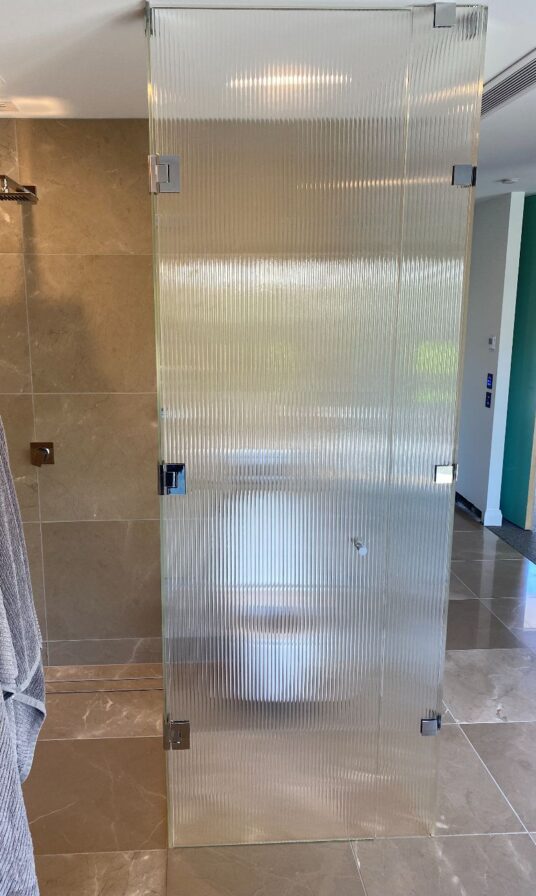 reed glass frameless shower screen