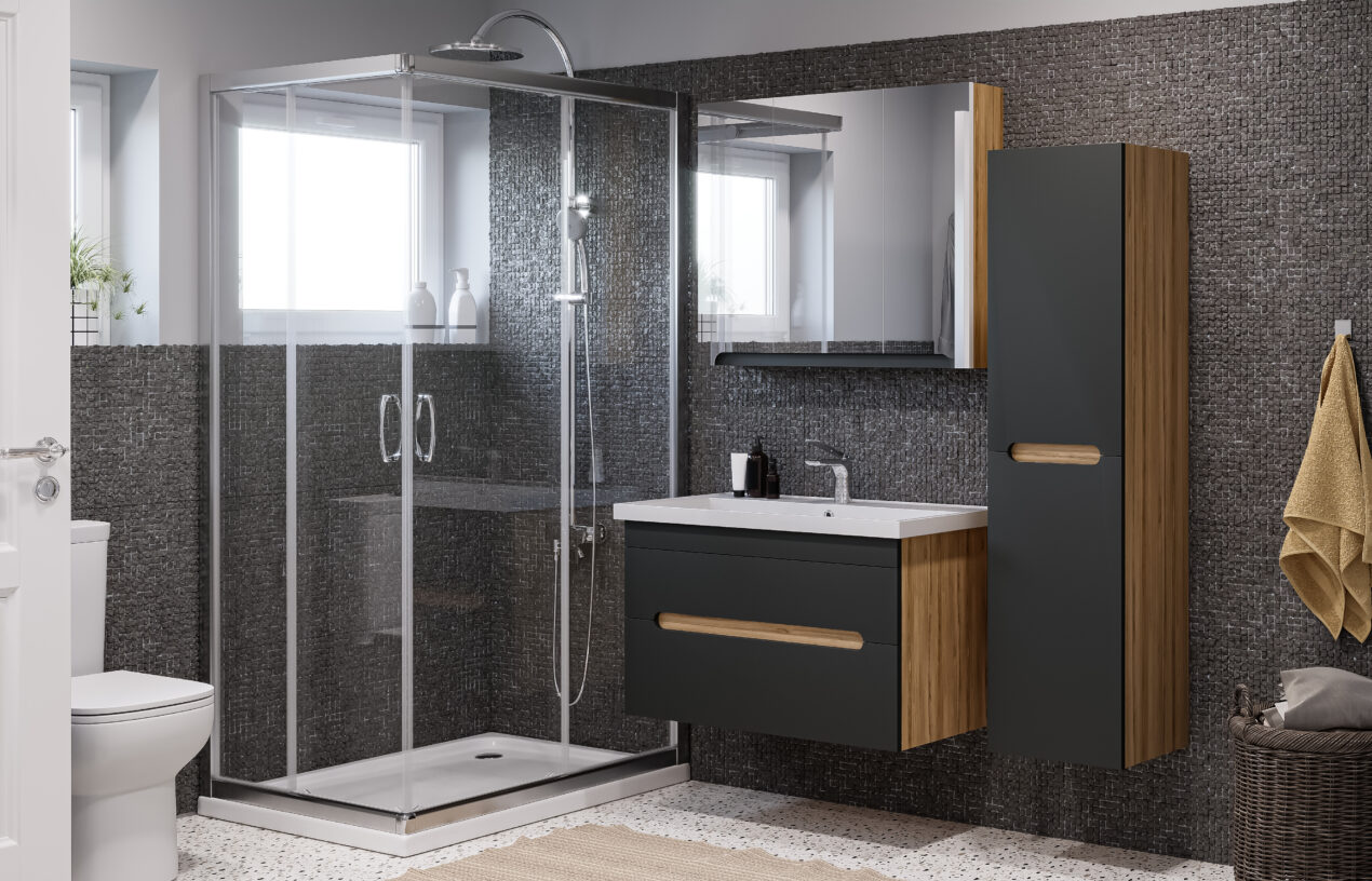 corner shower screen semi frameless
