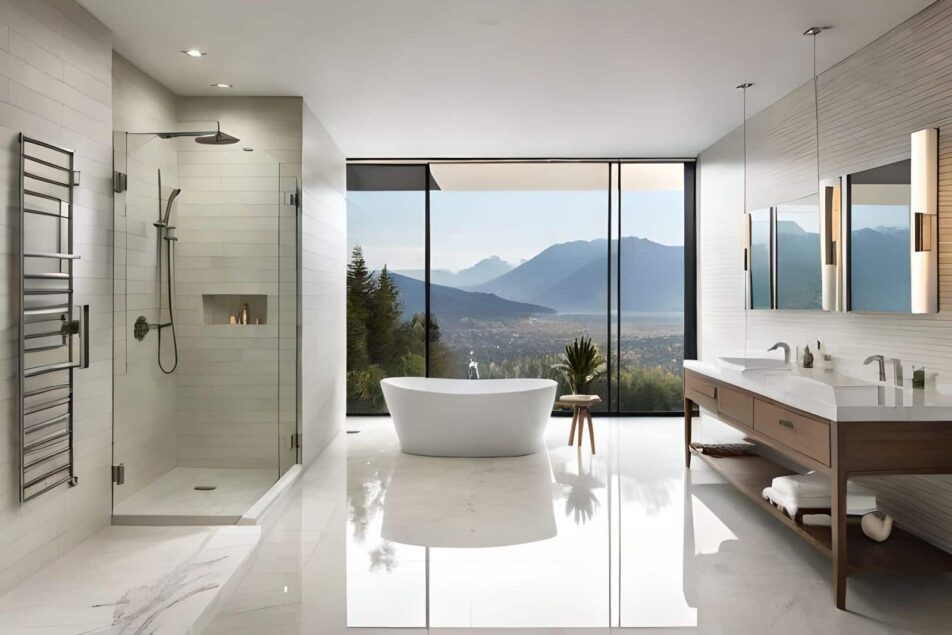 frameless corner shower screens