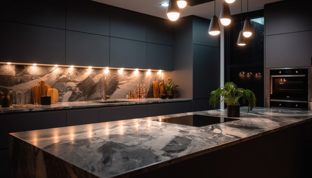 marble-look glass splashbacks