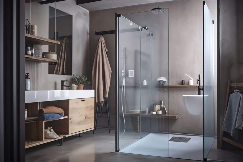 semi-frameless shower screens gold coast
