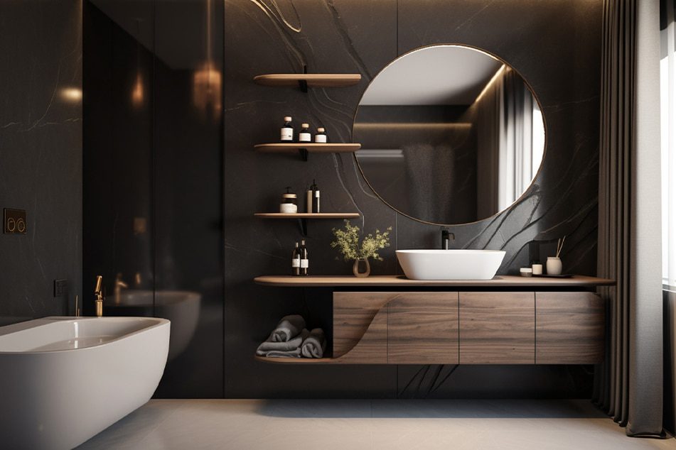 mixed metals bathroom trend