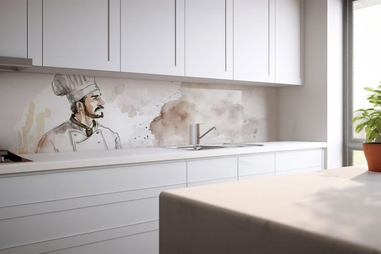 printed glass kitchen splashback