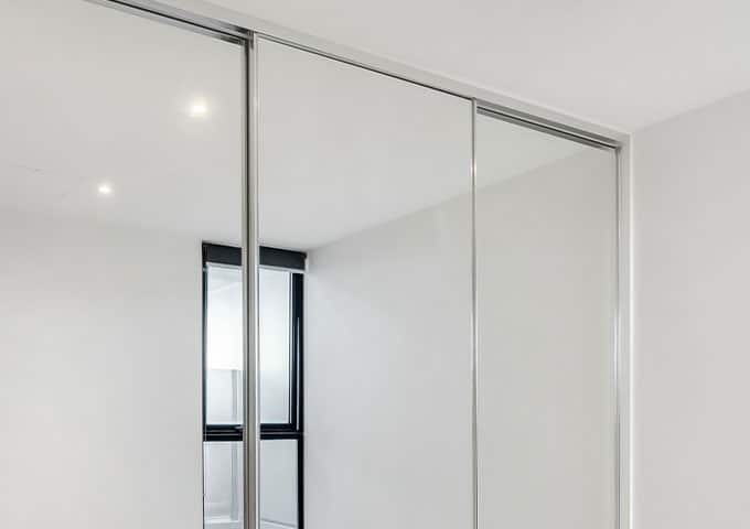 silver framed mirror sliding wardrobe doors