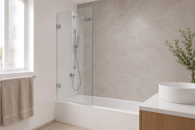 Swing Frameless Bath Screen
