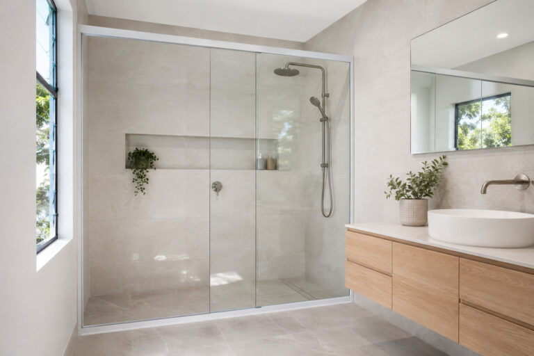 Installed custom shower screen in Gold Coast bathroom